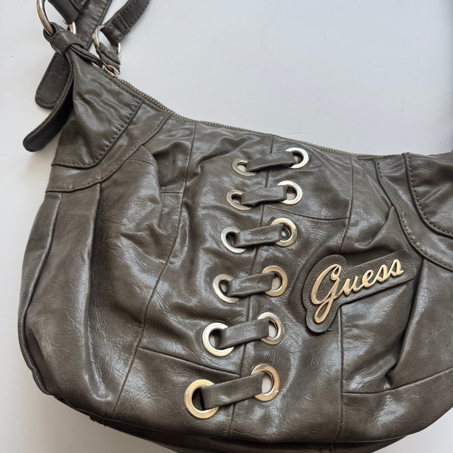 Vintage Guess Lace-Up Bag