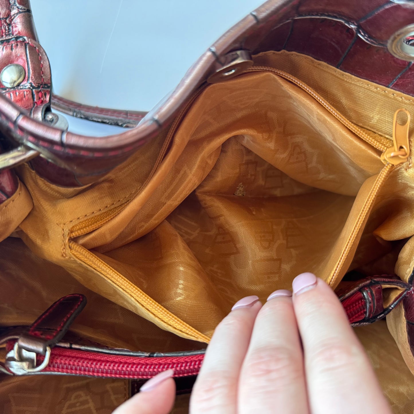 Vintage Red Shoulder Bag Kathy Van Zeeland