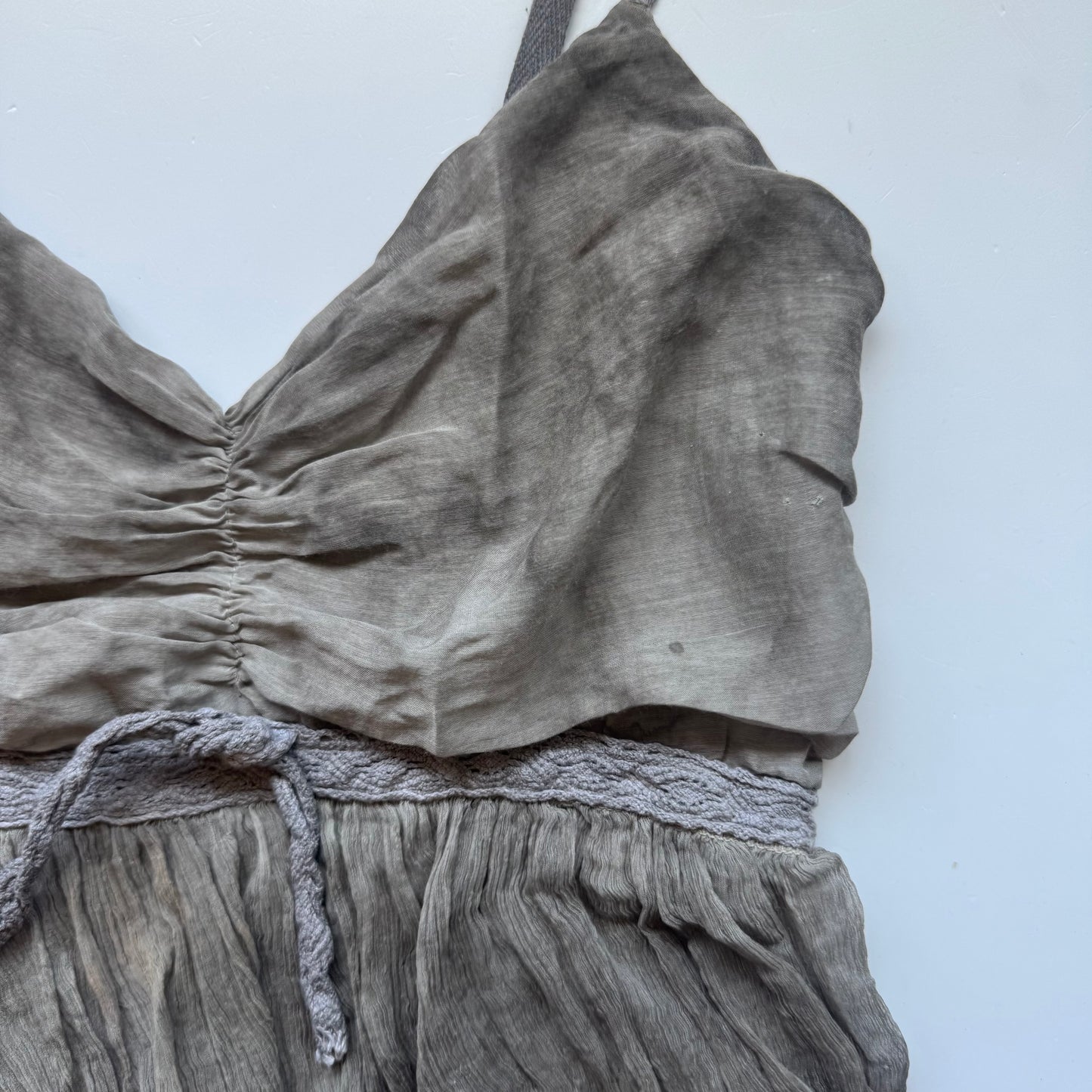 Vintage Tiered Ruffle Cami Top (XS/S)