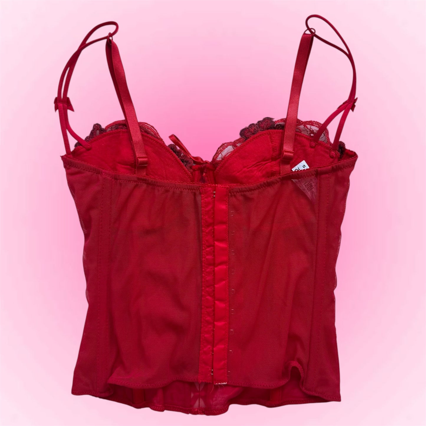 Red Lace Corset Top (70A)
