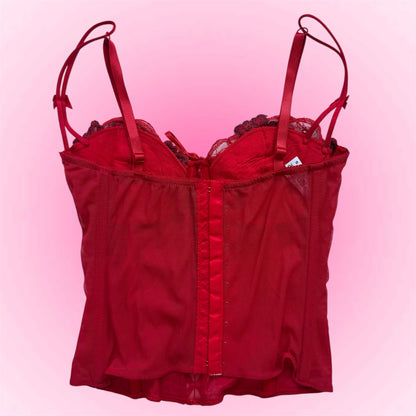 Red Lace Corset Top (70A)