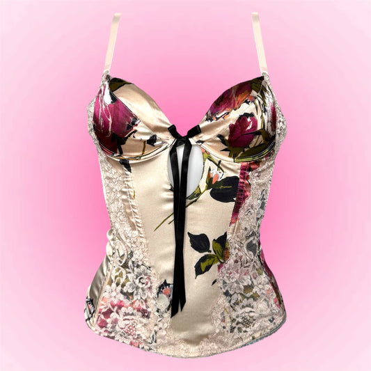 Pretty flower corset (EU70A)- deadstock, new with tags