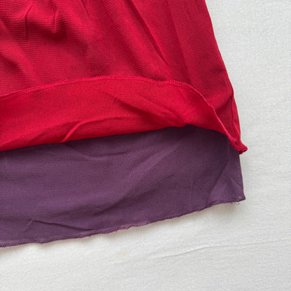 Red puff sleeve top (M)