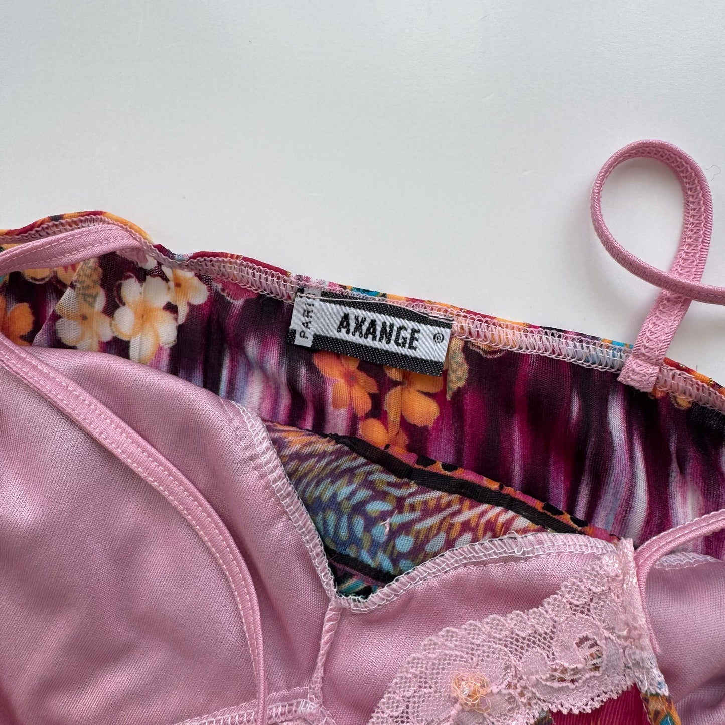 Y2k floral lace cami (S)