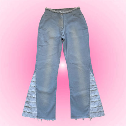 Lace Flared Jeans (XS)
