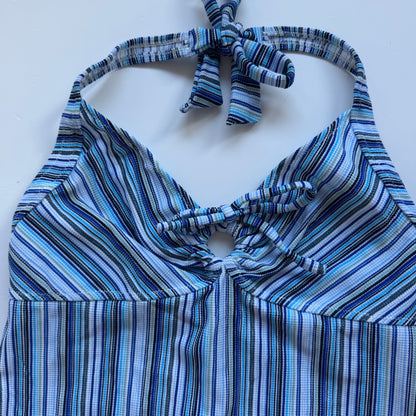 Blue Striped Halter Top (S)