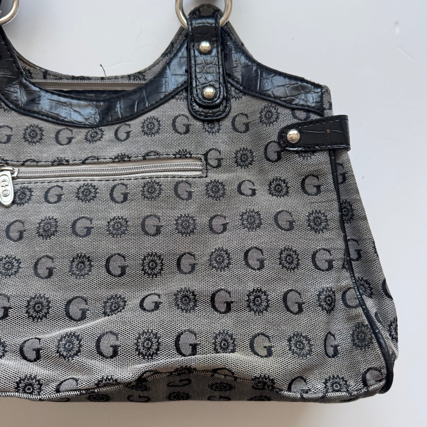 Grey Monogram Bag
