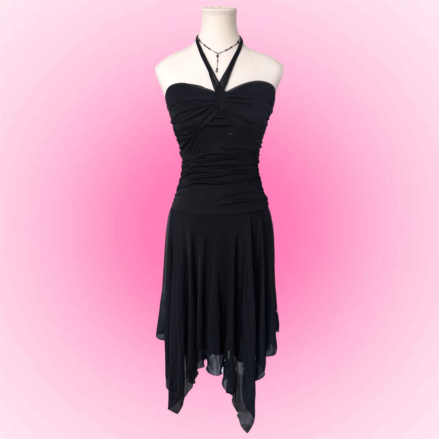 Black Y2k Glittery Dress (XS)