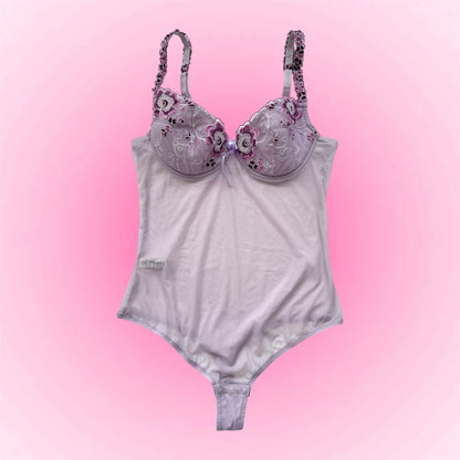 Purple designer bodysuit (S)- Deadstock