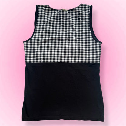 Gingham Cherry Y2K Shirt (M)