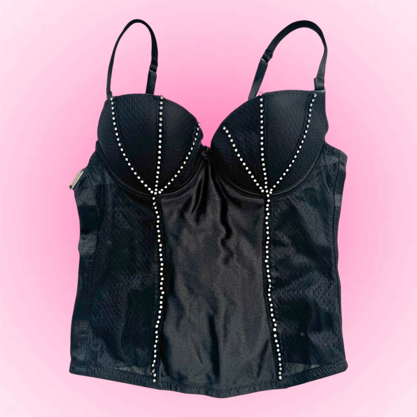 Black rhinestone corset (75B)