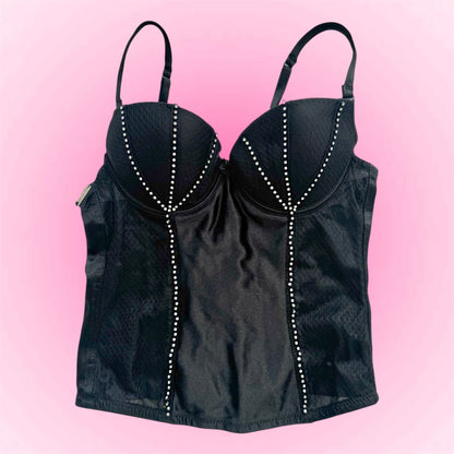 Black rhinestone corset (75B)