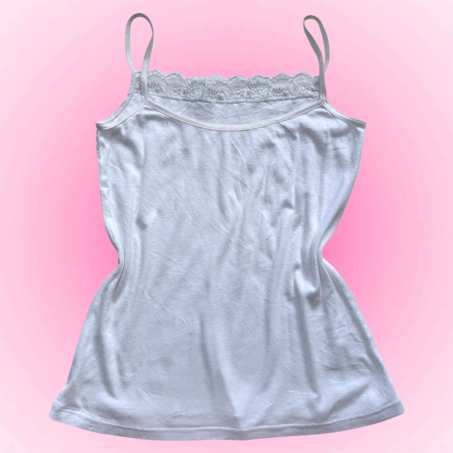 White Y2k Lace Cami (M)