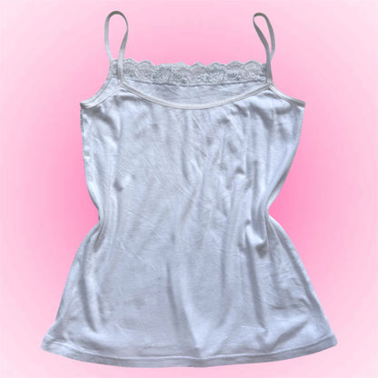 White Y2k Lace Cami (M)