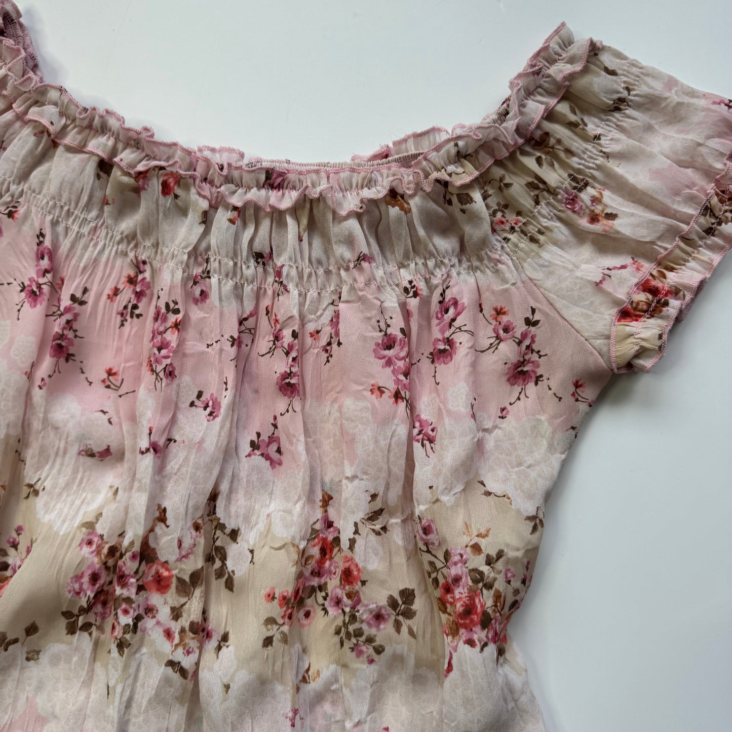 Romantic floral blouse (S)