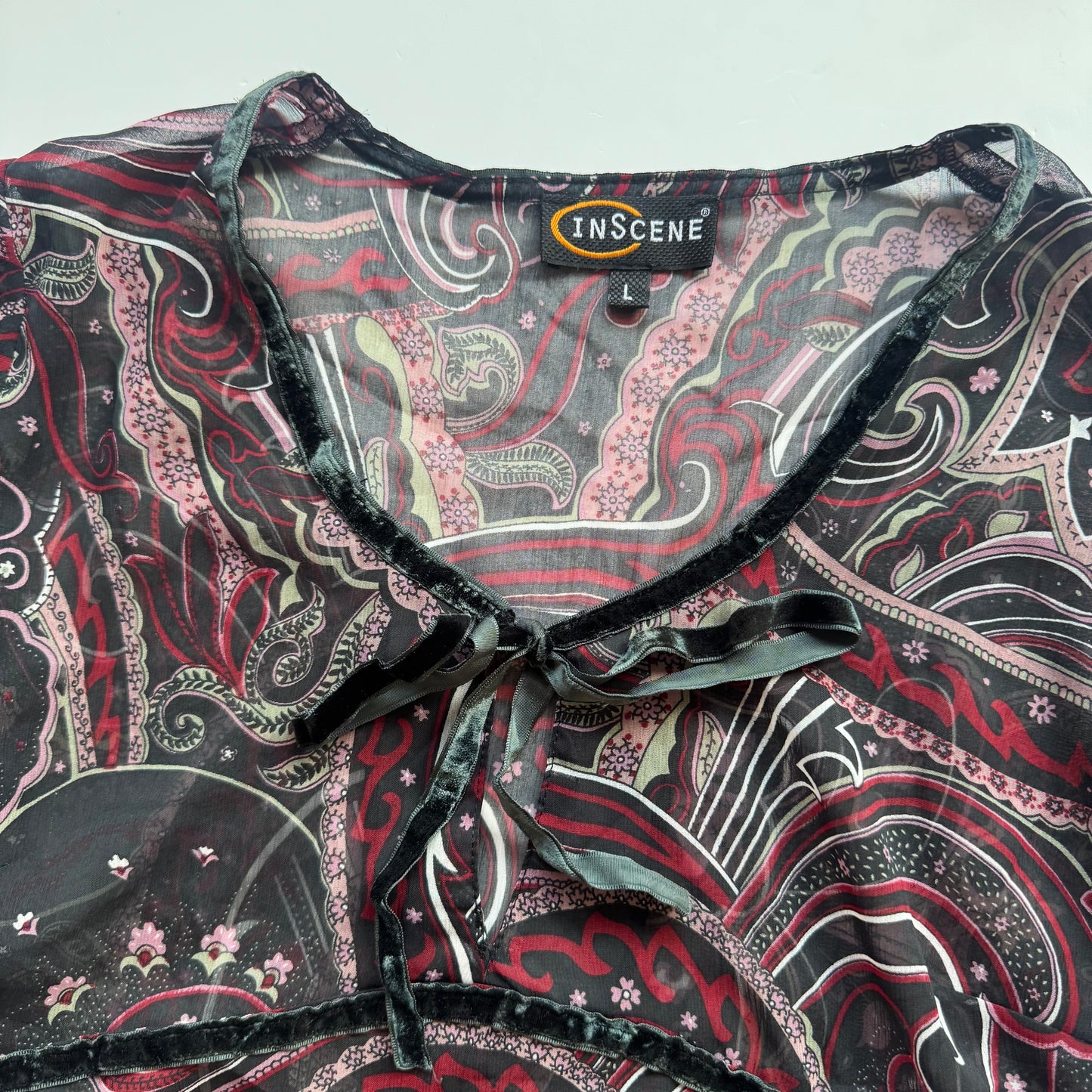 Paisley Mesh Y2K Longsleeve (L)