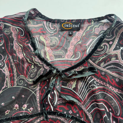 Paisley Mesh Y2K Longsleeve (L)