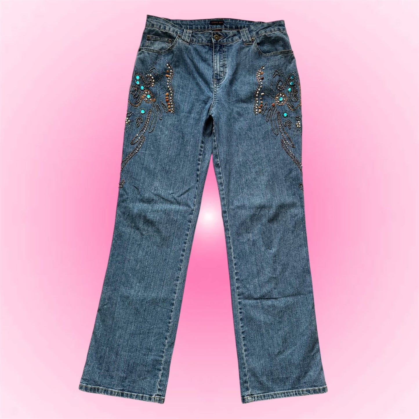 Beaded Y2k Jeans (L)