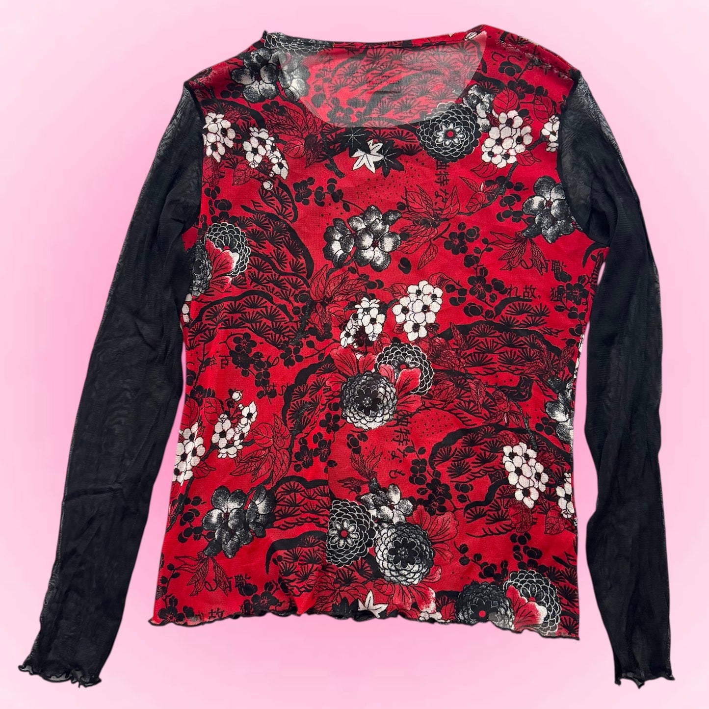 Cool Y2K mesh longsleeve (M)