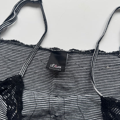 Striped Lace Trim Cami (S)