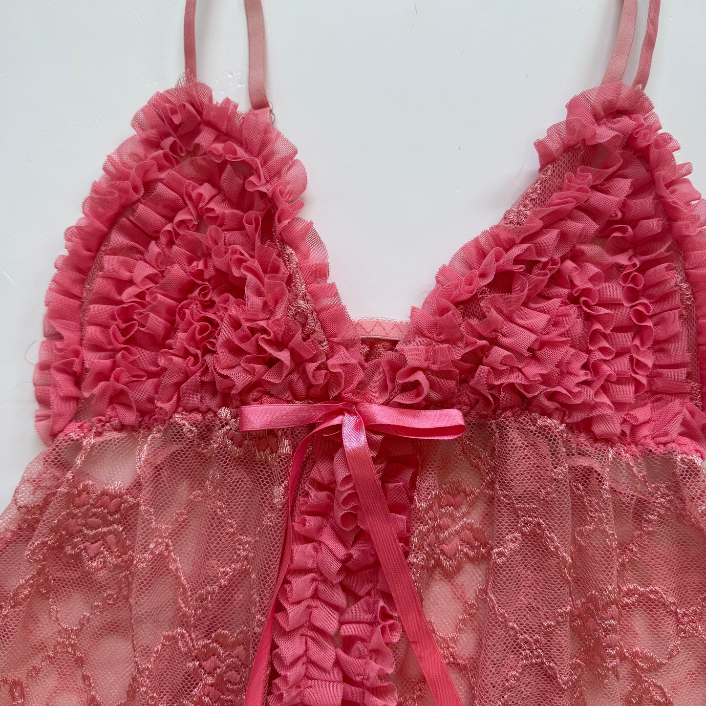 Pink Lace Babydoll Cami (S/M)