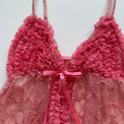 Pink Lace Babydoll Cami (S/M)