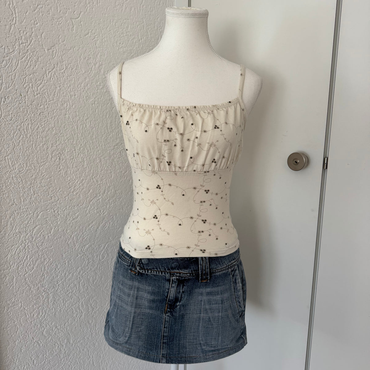 Cream Y2K Cami Top (S)
