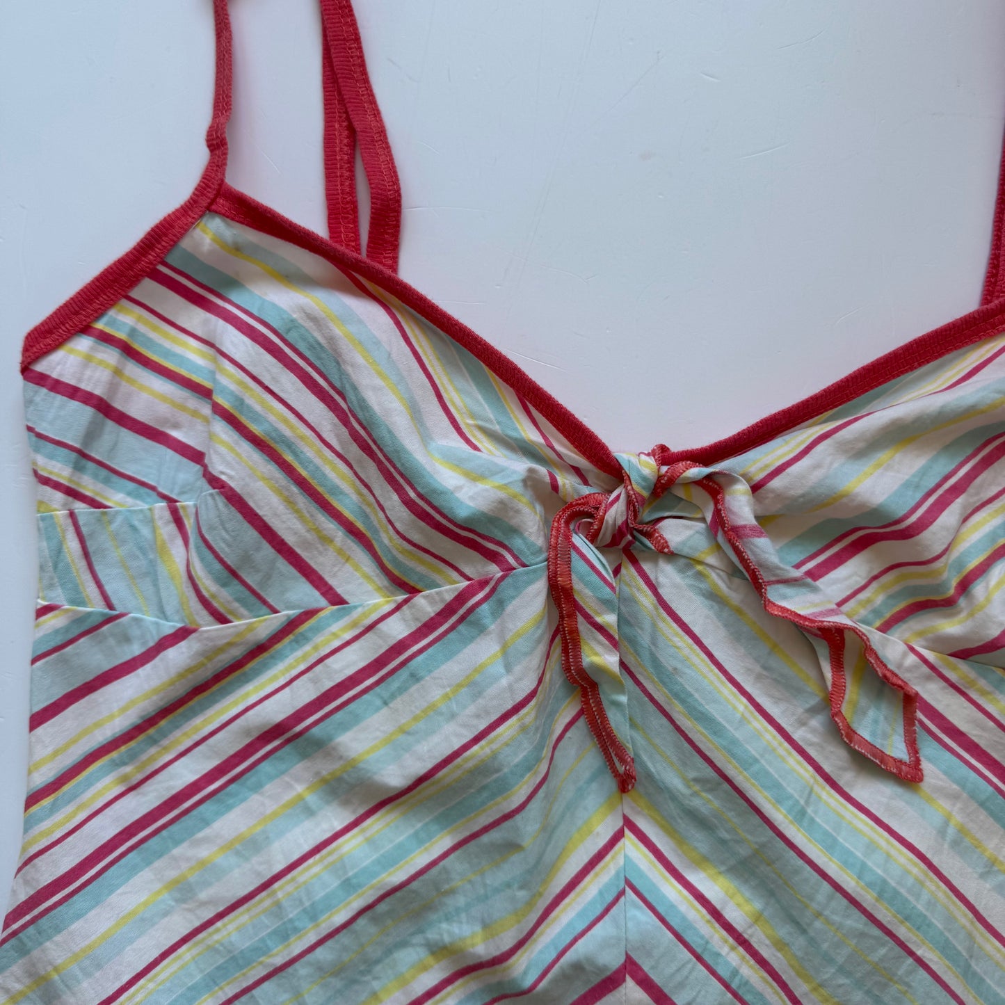 Pastel Striped Y2K Cami Top (XS)