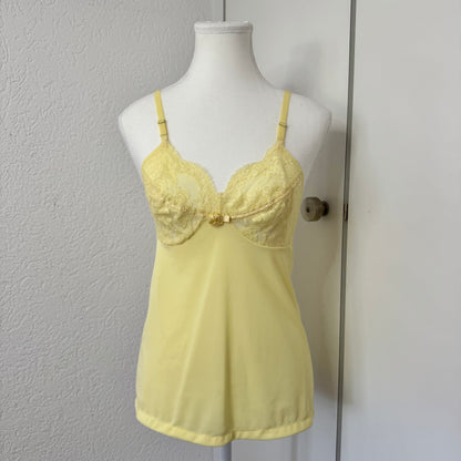 Yellow Lace Coquette Cami Top (S)