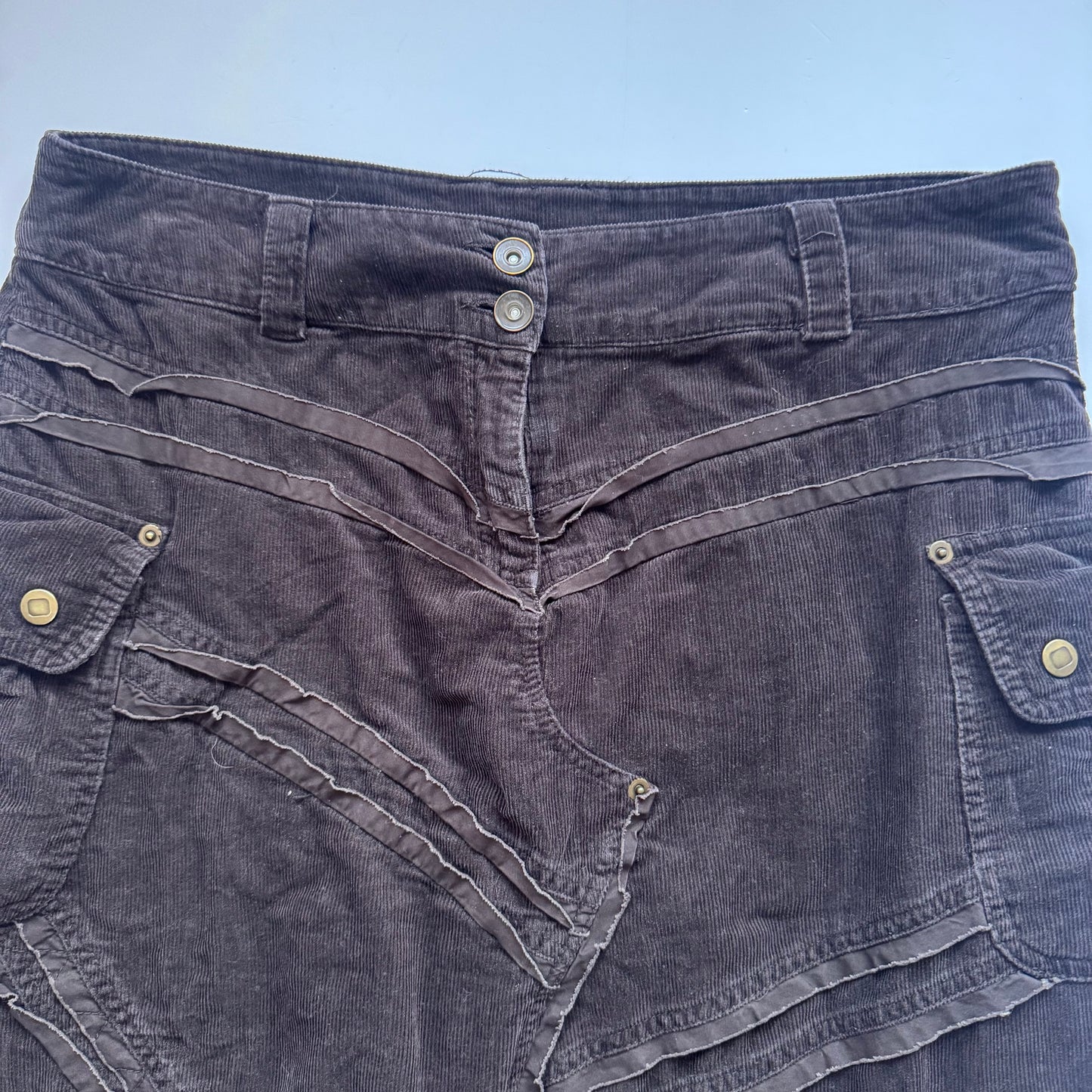 Black Cargo Midi Skirt (M)