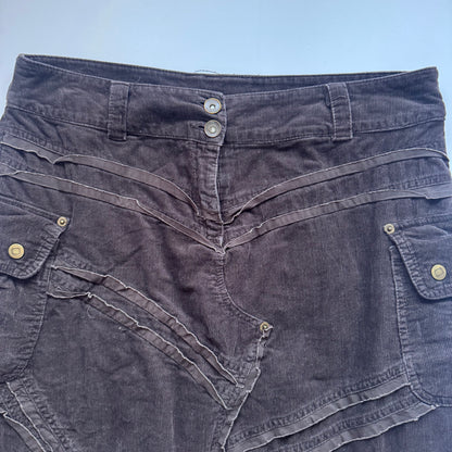 Black Cargo Midi Skirt (M)