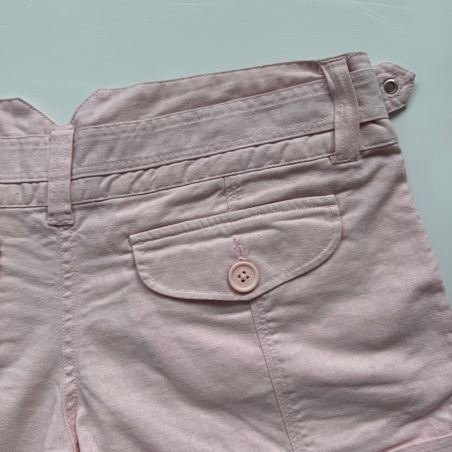 Pink Linen Y2k Shorts (S)