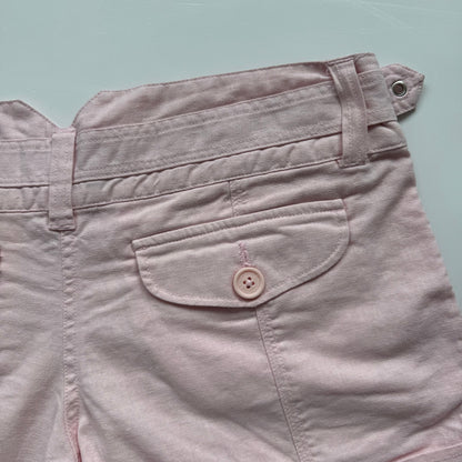 Pink Linen Y2k Shorts (S)