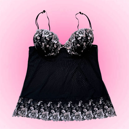 Black coquette corset top (80B)
