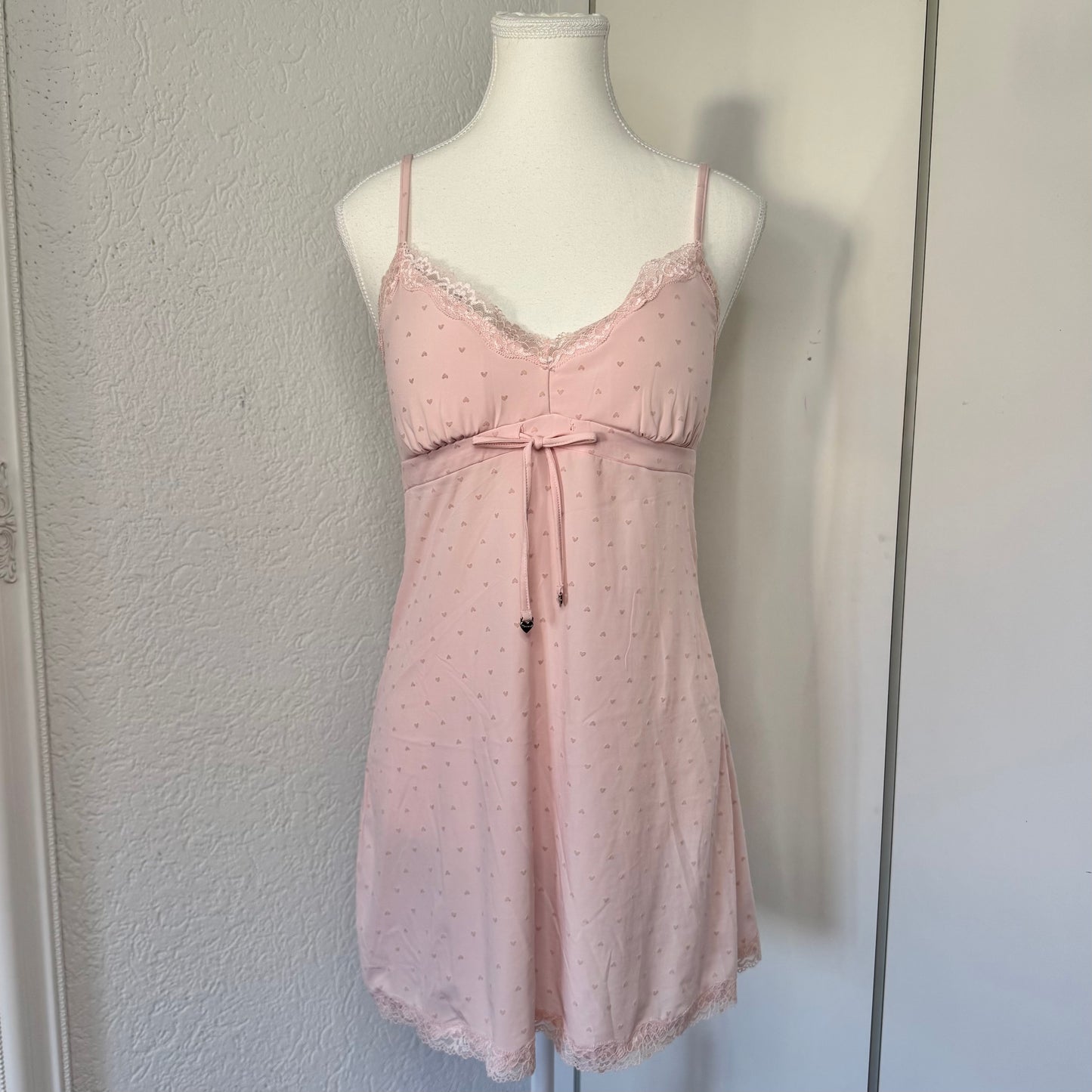 Pink Heart Coquette Babydoll Dress (S)