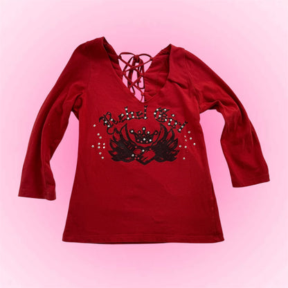 Cool red Y2k shirt (XS/S)