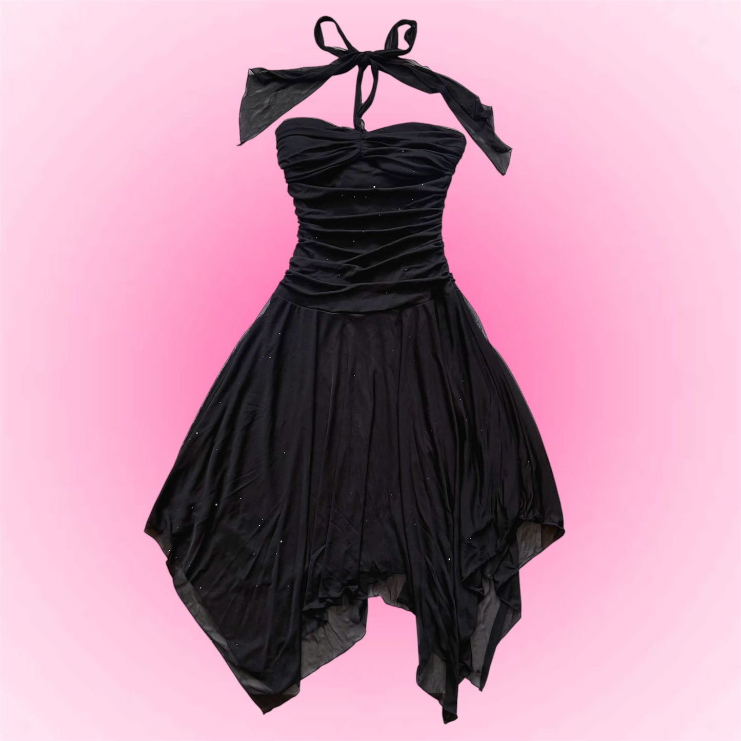 Black Y2k Glittery Dress (XS)