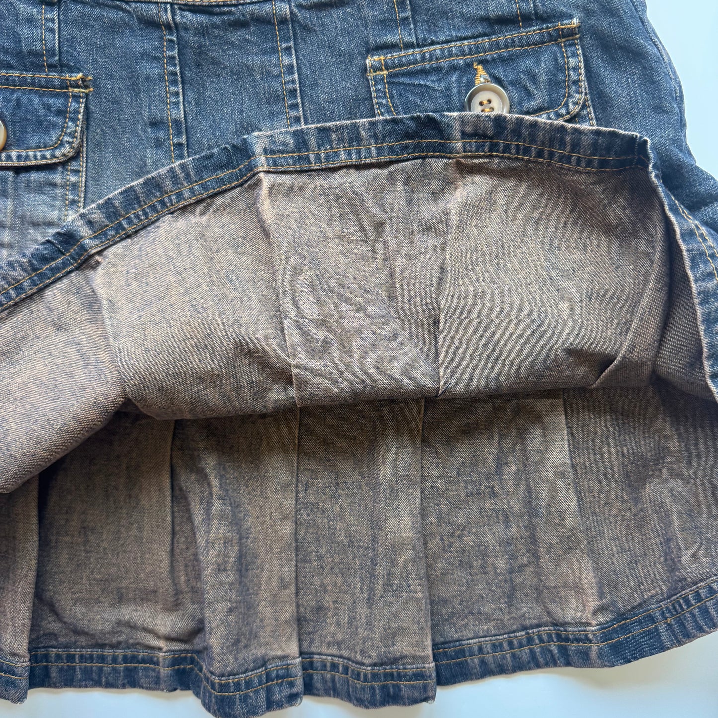 Vintage Denim Mini Skirt (M)