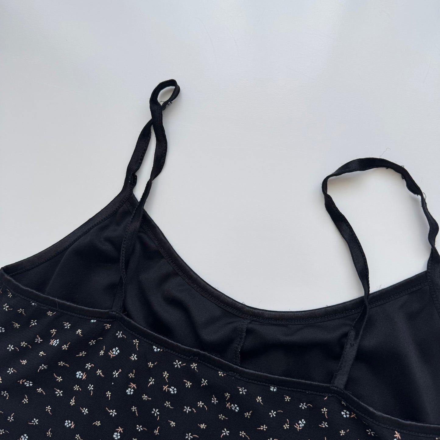 Black floral dress (M/L)