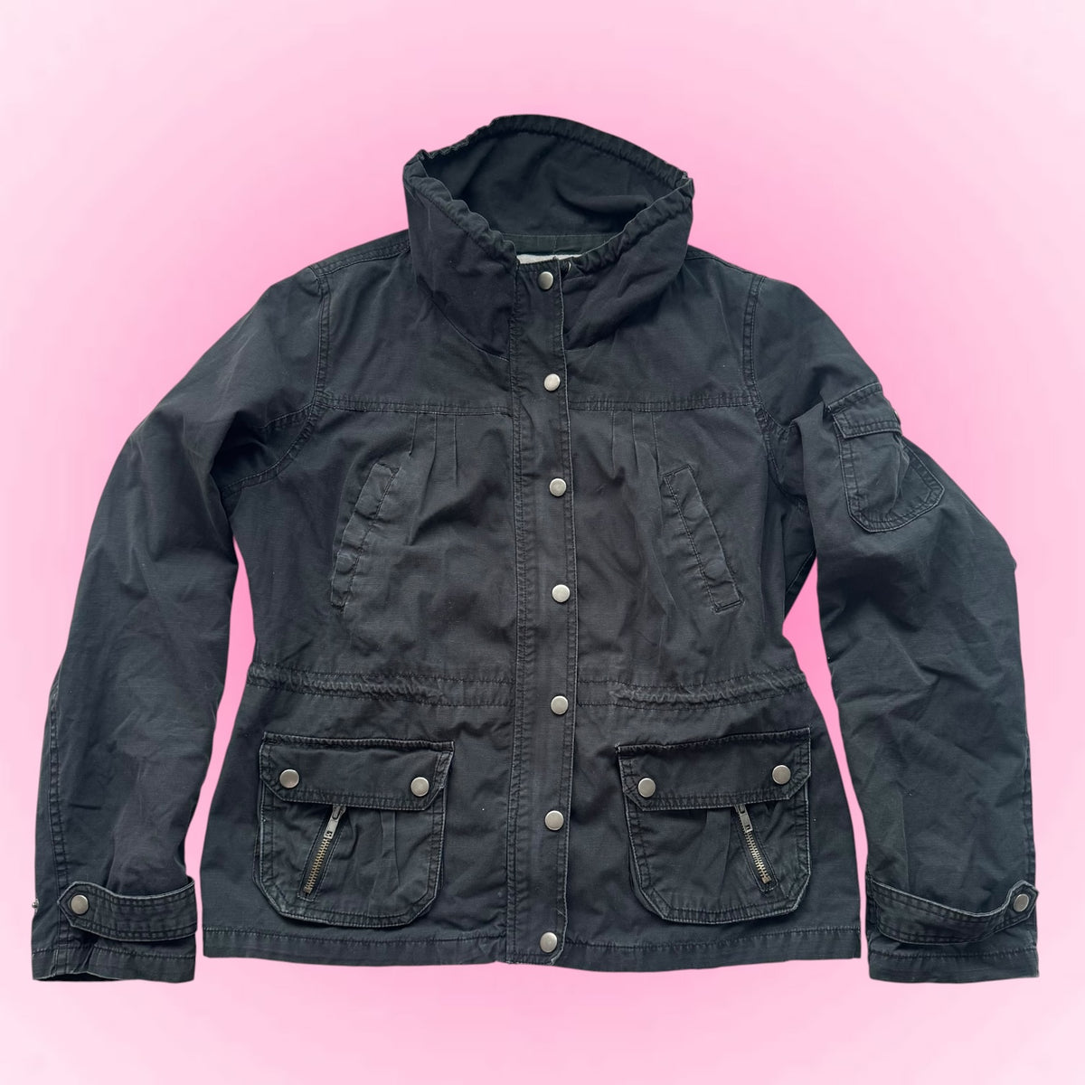 Black Vintage Utility Jacket (S/M)