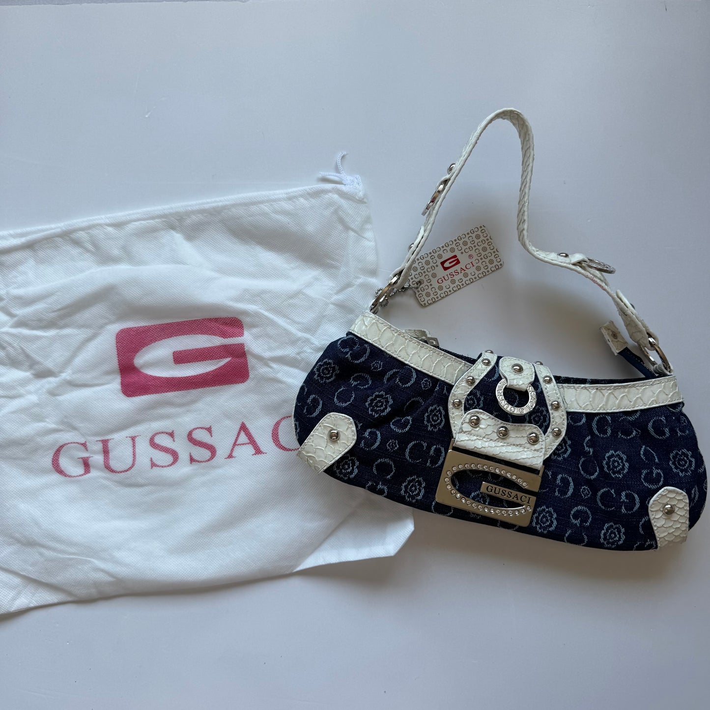 Gussaci Denim Shoulder Bag | New with tags