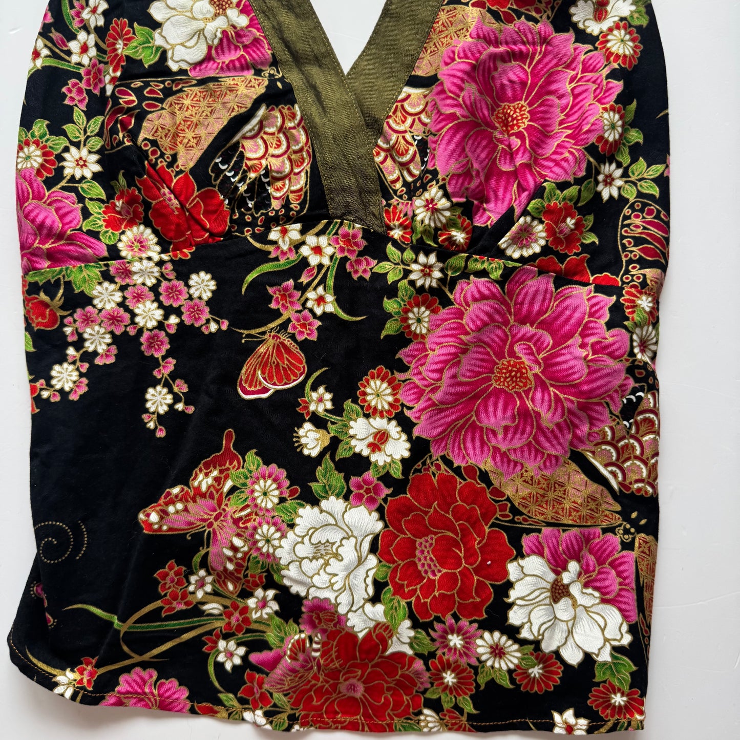 Floral Y2K Sleeveless Top (S)
