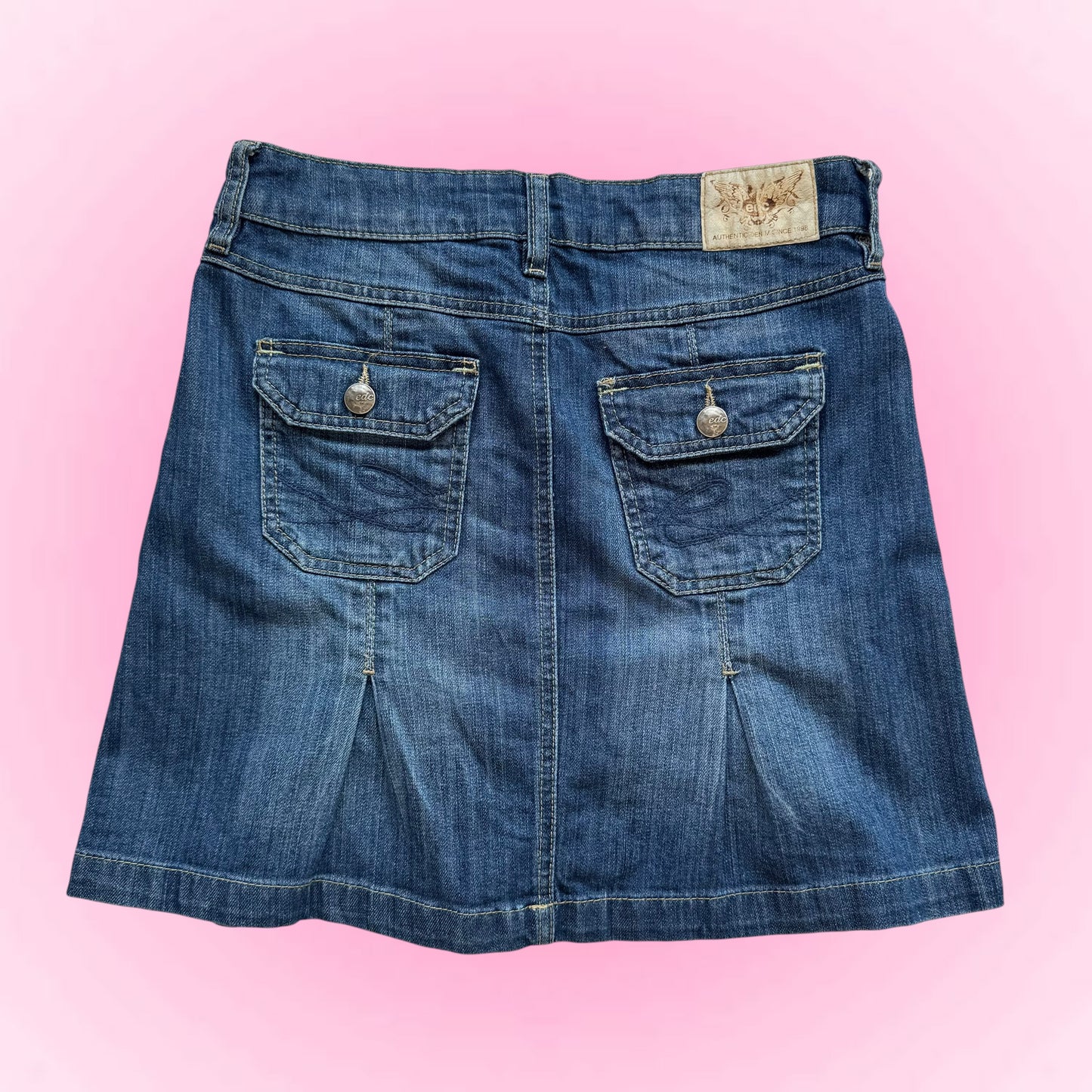 Vintage Denim Mini Skirt (S)