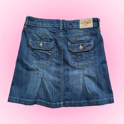 Vintage Denim Mini Skirt (S)