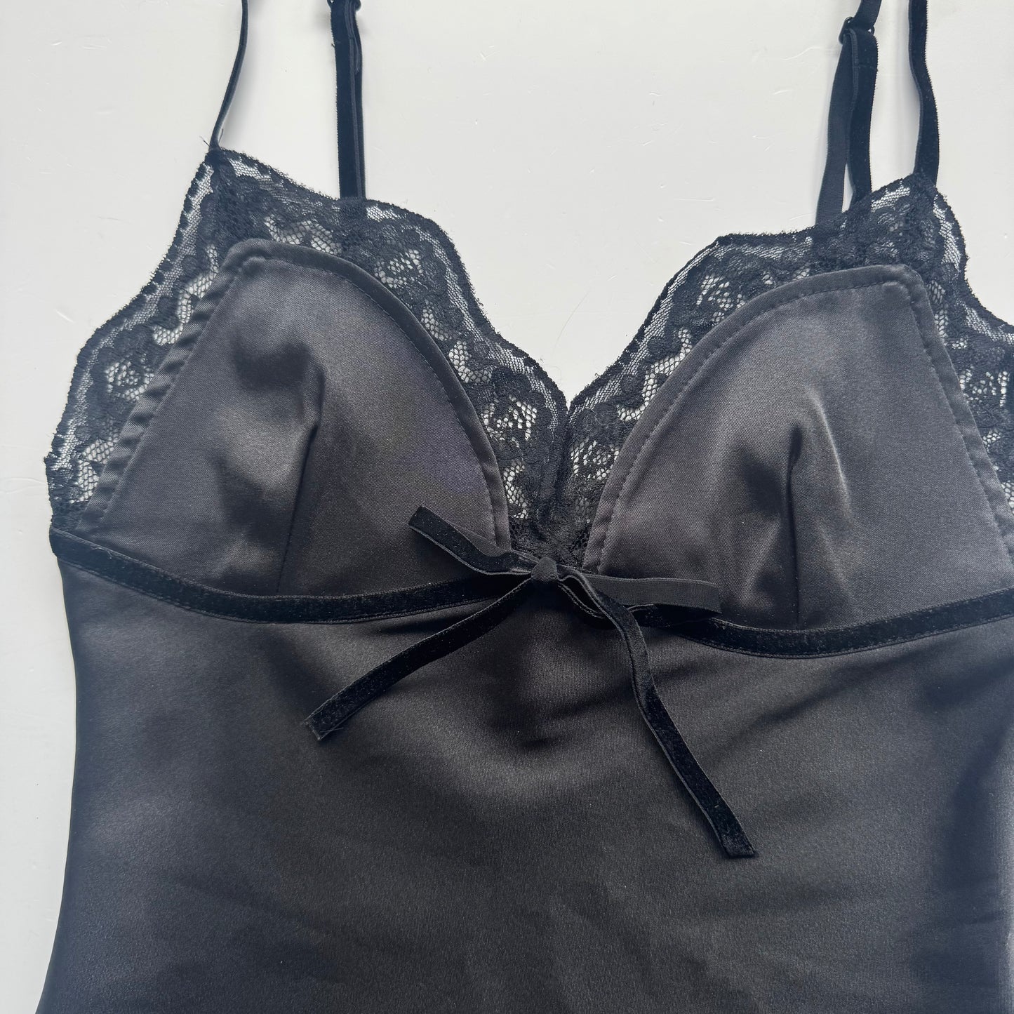Black Lace Satin Camisole (XS)