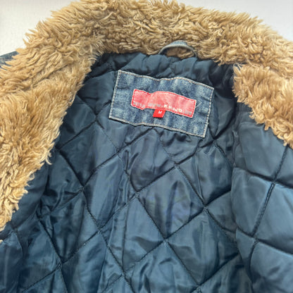 Denim Jacket with Faux Fur (S)