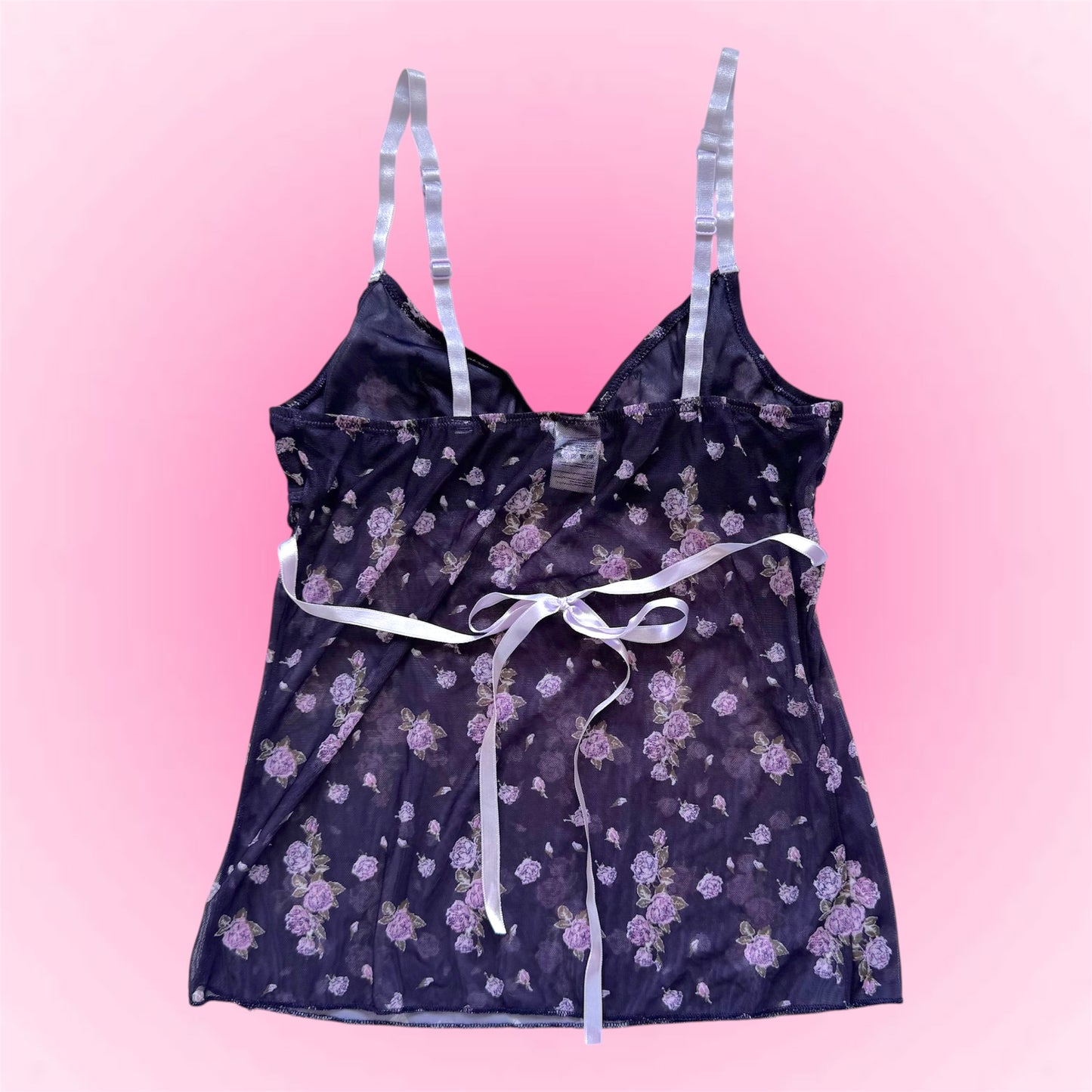 Purple Floral Babydoll Top (S)
