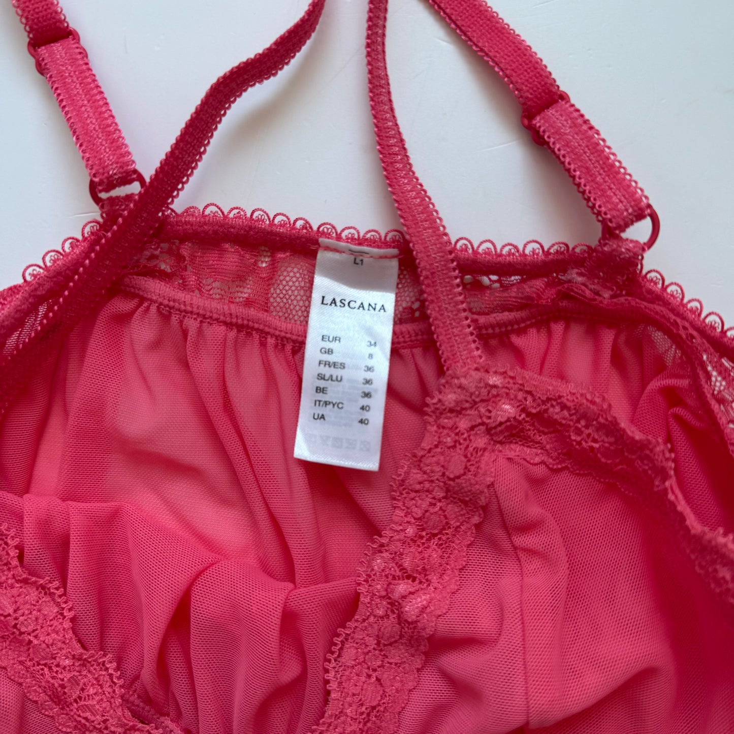 Pink Mesh Babydoll Cami Top (XS)