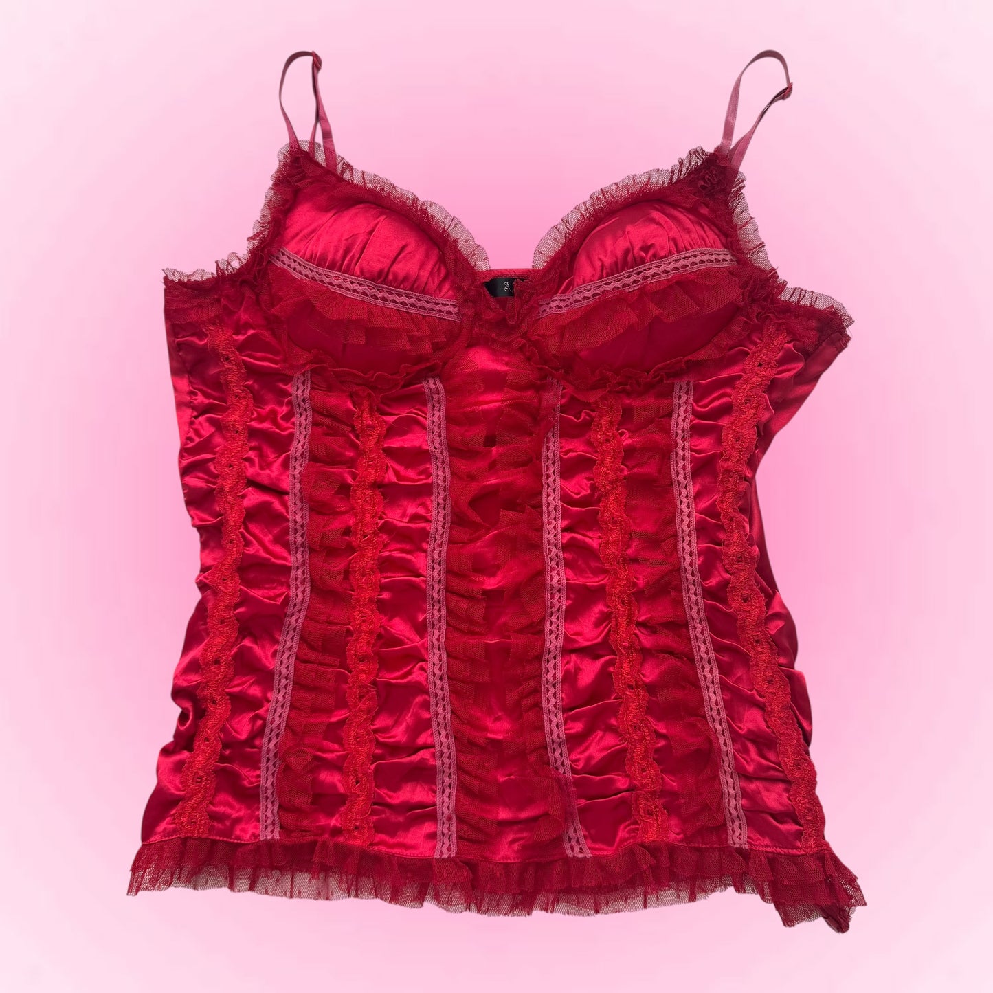 Red Lace Corset Top (M)