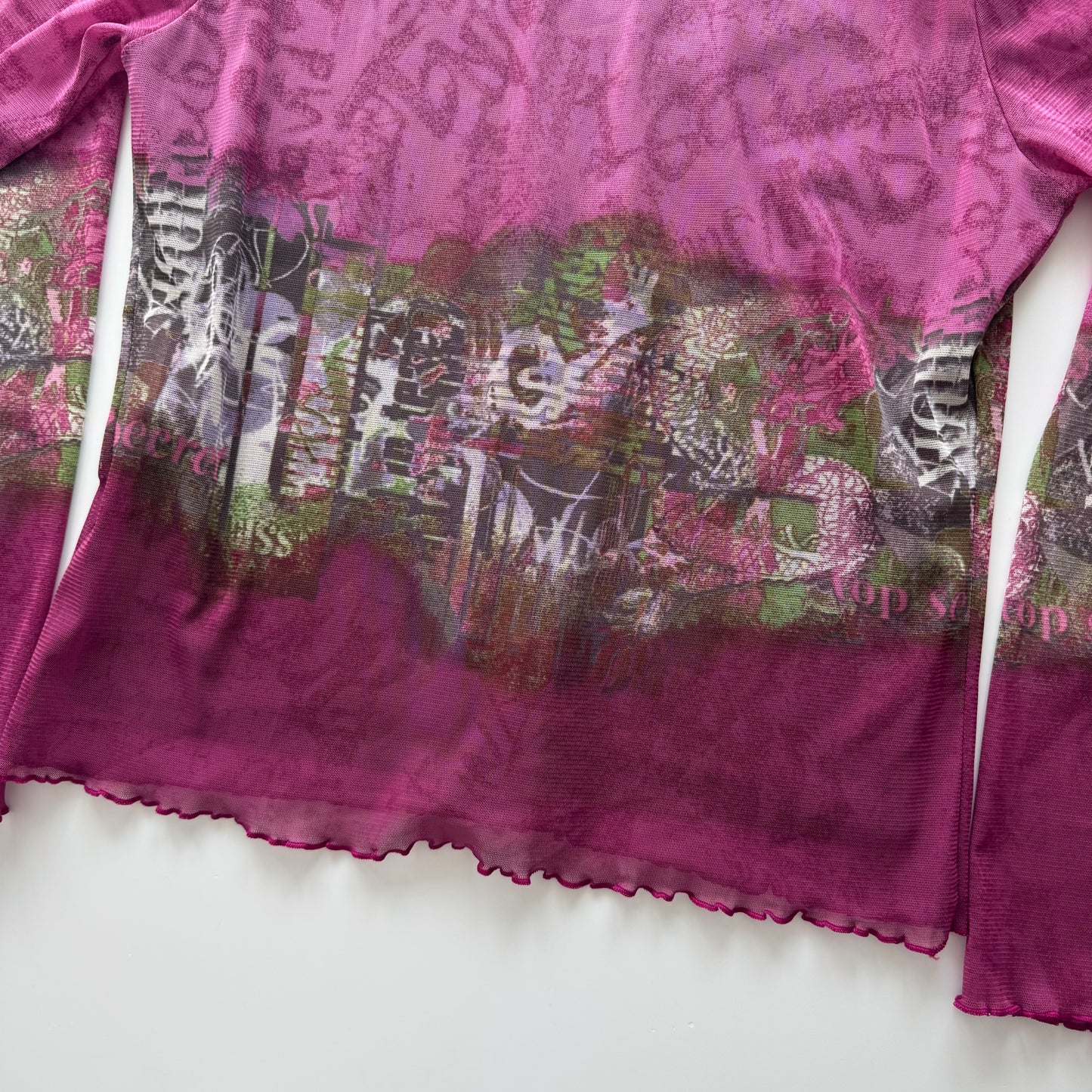 Pink mesh longsleeve (M)